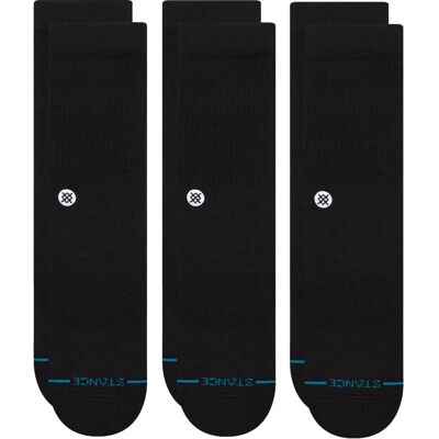 Stance Icorn Crew Sokker 3-Pack (M556D18ICP) - sort Stance Icorn Crew Sokker 3-Pack (M556D18ICP) - sort