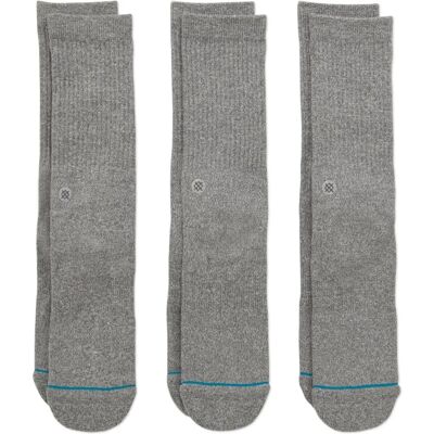 Stance Icorn Crew Chaussettes 3-Pack (M556D18ICP) - gris mélangé - Publicité Stance Icorn Crew Chaussettes 3-Pack (M556D18ICP) - gris mélangé - Publicité
