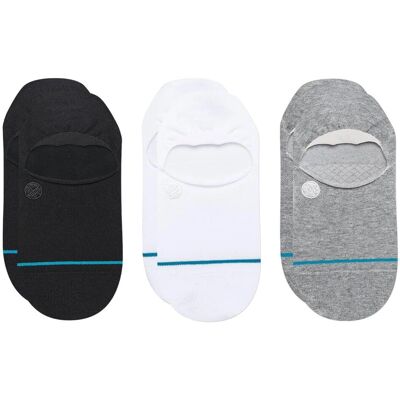 Stance Schwarz Weiß Grau L Socken - No Show 3er Pack Freizeit Stance Schwarz Weiß Grau L Socken - No Show 3er Pack Freizeit