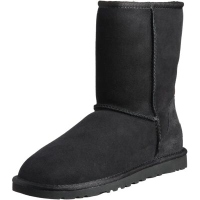 UGG Kvinnors Klassiska Korta Läder - Klassiska Korta Läder svarta UGG Kvinnors Klassiska Korta Läder - Klassiska Korta Läder svarta