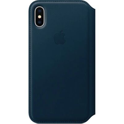 Kožené pouzdro na iPhone X - Modré Kožené pouzdro na iPhone X - Modré