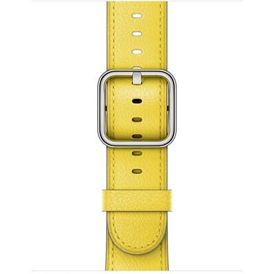 Apple Leren Lentegeel Horlogeband - Horlogeband Apple Leren Lentegeel Horlogeband - Horlogeband