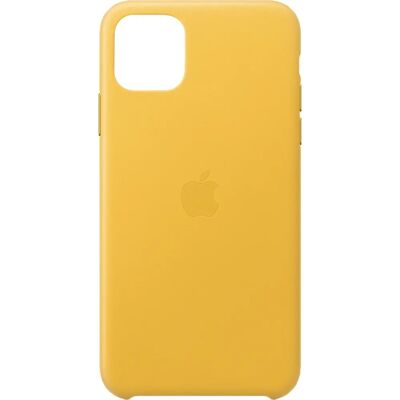 Coque en cuir Apple pour iPhone 11 Pro Max - Jaune Coque en cuir Apple pour iPhone 11 Pro Max - Jaune