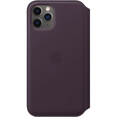 Apple iPhone 11 Pro Lederen Folio Hoes - Paars Apple iPhone 11 Pro Lederen Folio Hoes - Paars