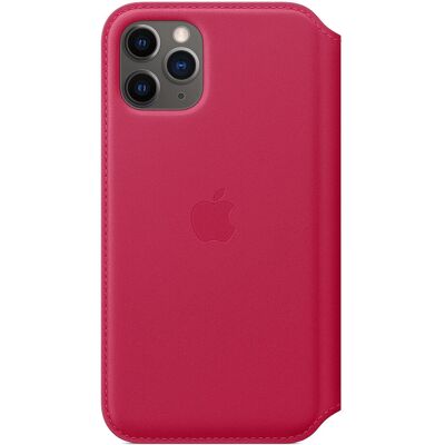 Folio en cuir Apple (iPhone 11 Pro) - Framboise - Publicité Folio en cuir Apple (iPhone 11 Pro) - Framboise - Publicité