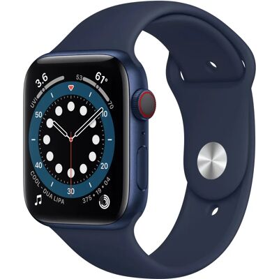 Apple Watch Series 6 Blå 44mm OLED Touchscreen - Smartklocka Apple Watch Series 6 Blå 44mm OLED Touchscreen - Smartklocka