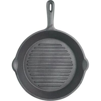 KitchenCraft - Litinová grilovací pánev 24 cm - 24 cm - Ridged bottom - Grill pan KitchenCraft - Litinová grilovací pánev 24 cm - 24 cm - Ridged bottom - Grill pan