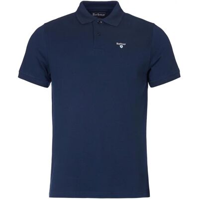 Barbour Navy Polo Shirt - Regular Fit - Short Sleeves - Cotton Barbour Navy Polo Shirt - Regular Fit - Short Sleeves - Cotton