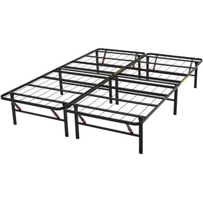 Cadre de lit plateforme en acier noir Amazon Basics - 140x200 cm - Sans outils - Publicité Cadre de lit plateforme en acier noir Amazon Basics - 140x200 cm - Sans outils - Publicité
