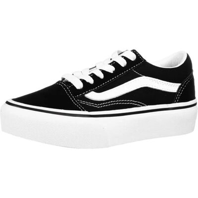 Vans Old Skool Platform Enfants noir/blanc vrai - Publicité Vans Old Skool Platform Enfants noir/blanc vrai - Publicité