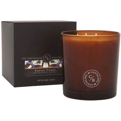 Castelbel Tiles - Vela Aromática 3 Pavios Santal Tonka 600g Castelbel Tiles - Vela Aromática 3 Pavios Santal Tonka 600g