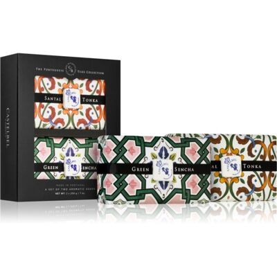 Castelbel Tile Santal Tonka + Green Sencha Zeep Cadeauset - Cosmetica voor Vrouwen Castelbel Tile Santal Tonka + Green Sencha Zeep Cadeauset - Cosmetica voor Vrouwen