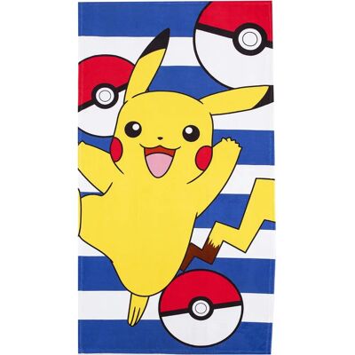 Toalla de Playa Pokémon Pikachu - Algodón/Poliéster 30"x60" Multi-Color Toalla de Playa Pokémon Pikachu - Algodón/Poliéster 30"x60" Multi-Color