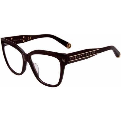 Philipp Plein VPP051M 0G96 Bordeaux Pieno Red Geometric Eyewear - Eyewear Frames Philipp Plein VPP051M 0G96 Bordeaux Pieno Red Geometric Eyewear - Eyewear Frames