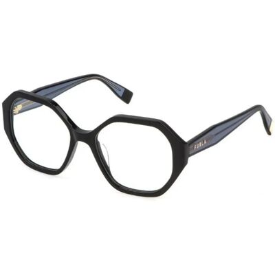 Furla VFU829 0700 Nero Montatura Geometrica Donna - Eyewear Frames Furla VFU829 0700 Nero Montatura Geometrica Donna - Eyewear Frames