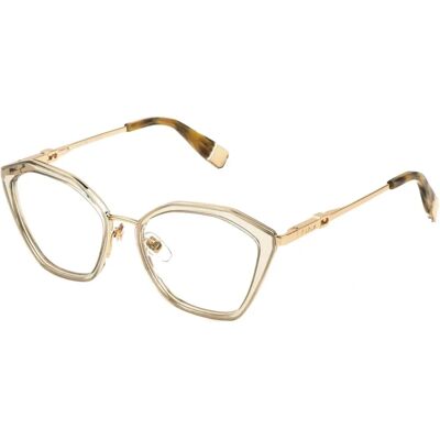 Furla Gold Geometric Women Eyeglasses - Eyeglasses Furla Gold Geometric Women Eyeglasses - Eyeglasses