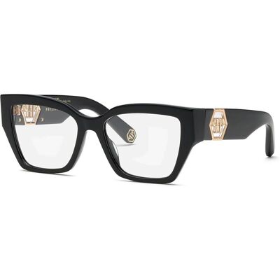 Philipp Plein VPP164 0700 Black Square Acetate Eyewear Frames - Eyewear Frames Philipp Plein VPP164 0700 Black Square Acetate Eyewear Frames - Eyewear Frames
