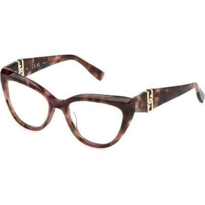 Furla VFU867 01GQ Brown/ROSA Butterfly Eyewear Frames - Eyewear Frames Furla VFU867 01GQ Brown/ROSA Butterfly Eyewear Frames - Eyewear Frames