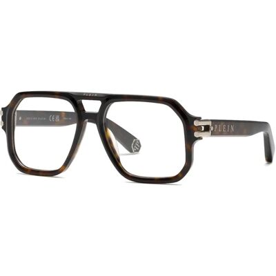 Philipp Plein VPP148M Havanna Square Acetate Men Eyeglasses - Eyeglasses Philipp Plein VPP148M Havanna Square Acetate Men Eyeglasses - Eyeglasses