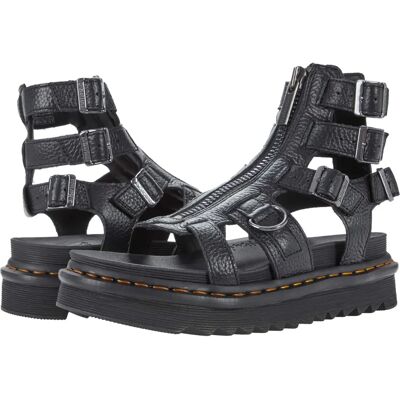 Dr. Martens Olson Zip Sandalen - Schwarzes Milled Nappa Dr. Martens Olson Zip Sandalen - Schwarzes Milled Nappa
