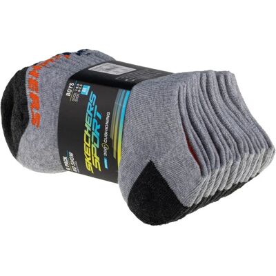 Skechers Jungen 6er Pack No Show Socken - Socken für Jungen - Grau Skechers Jungen 6er Pack No Show Socken - Socken für Jungen - Grau