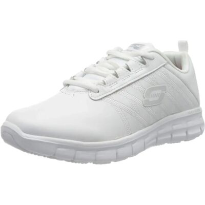 Buty Robocze Antypoślizgowe ze Skóry Białej Skechers - Buty Buty Robocze Antypoślizgowe ze Skóry Białej Skechers - Buty
