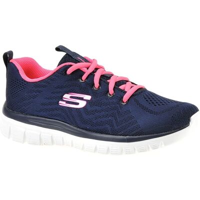 Skechers Graceful Get Connected Navy Pink - Sneaker Skechers Graceful Get Connected Navy Pink - Sneaker
