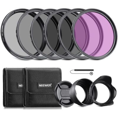 Sada filtrů NEEWER 62mm - Kamerové filtry, UV, CPL, ND2 ND4 ND8 Sada filtrů NEEWER 62mm - Kamerové filtry, UV, CPL, ND2 ND4 ND8