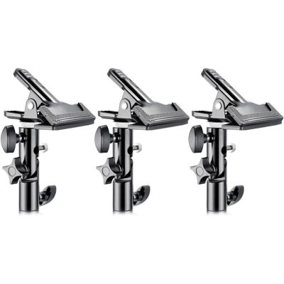 Neewer Model: Heavy Duty Metal Clamp Holder - 3 Pieces for Photo Studio Equipment Neewer Model: Heavy Duty Metal Clamp Holder - 3 Pieces for Photo Studio Equipment