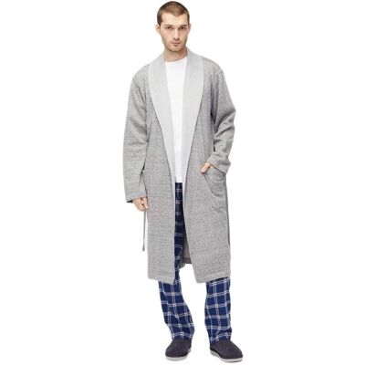 UGG Robinson Fleece Grey L/XL Dressing Gown - Men UGG Robinson Fleece Grey L/XL Dressing Gown - Men