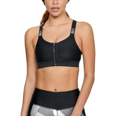 Under Armour Sport-BH hoog impact met ritssluiting - Dames - Zwart - Maat 70B Under Armour Sport-BH hoog impact met ritssluiting - Dames - Zwart - Maat 70B