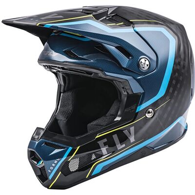 Fly Racing Formula Carbon Prime - bleu/blanc/bleu carbone - Publicité Fly Racing Formula Carbon Prime - bleu/blanc/bleu carbone - Publicité