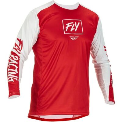 Fly Racing Lite Maglietta da motocross - Bianco Rosso - L Fly Racing Lite Maglietta da motocross - Bianco Rosso - L