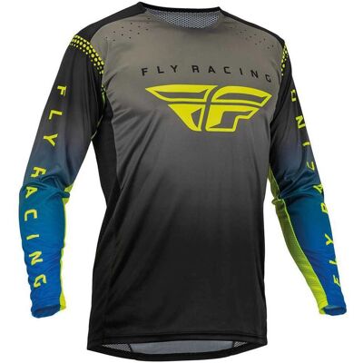 Fly Racing Lite 2023 Camiseta de motocross Gris Azul Amarillo - Talla S Fly Racing Lite 2023 Camiseta de motocross Gris Azul Amarillo - Talla S