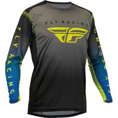 Fly Racing Lite 2023 Maglia Motocross - Grigio Blu Giallo - XL - Unisex Fly Racing Lite 2023 Maglia Motocross - Grigio Blu Giallo - XL - Unisex