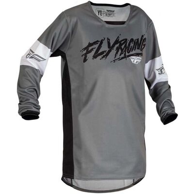 Fly Racing Kinetic Khaos Maillot Juvenil de Motocross - Negro Gris Blanco - XL Fly Racing Kinetic Khaos Maillot Juvenil de Motocross - Negro Gris Blanco - XL