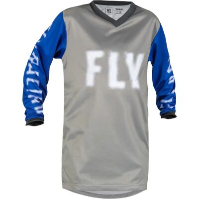 Fly Racing F-16 Maglietta Motocross Gioventù - Grigio Blu - L Fly Racing F-16 Maglietta Motocross Gioventù - Grigio Blu - L