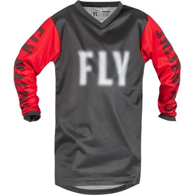 Fly Racing F-16 Maglietta Da Motocross - Grigio Rosso - XL Fly Racing F-16 Maglietta Da Motocross - Grigio Rosso - XL