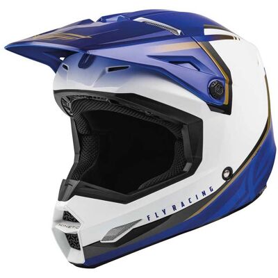 Casco de Motocross Fly Racing Kinetic Vision - Blanco-Azul - S Casco de Motocross Fly Racing Kinetic Vision - Blanco-Azul - S