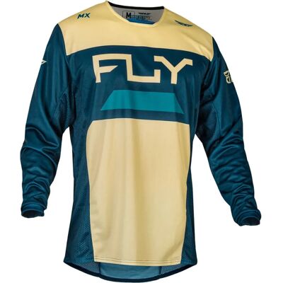 Fly Racing Kinetic Reload 2024 - Camiseta de MX Azul Beig Fly Racing Kinetic Reload 2024 - Camiseta de MX Azul Beig