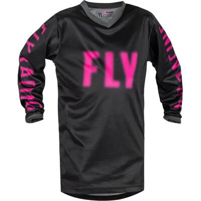 Fly Racing F-16 Maglietta Motocross Junior - Nero Rosa - S Fly Racing F-16 Maglietta Motocross Junior - Nero Rosa - S