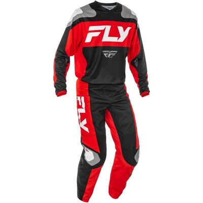Pantalones de Cross Fly Racing F-16 - Negro-Rojo-Blanco - Motocross Pantalones Pantalones de Cross Fly Racing F-16 - Negro-Rojo-Blanco - Motocross Pantalones