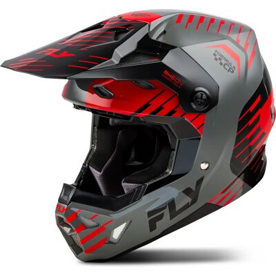 Casco Fly Racing Formula CP Slice - grigio/rosso/nero Casco Fly Racing Formula CP Slice - grigio/rosso/nero