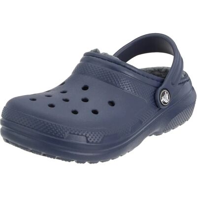 Crocs Classic Lined Clogs Kinder - marine/charcoal Crocs Classic Lined Clogs Kinder - marine/charcoal