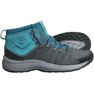 Timberland Grey Fly Roam Trail Mid Knit Boots - Men's Outdoor Footwear Timberland Grey Fly Roam Trail Mid Knit Boots - Men's Outdoor Footwear