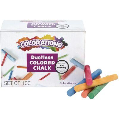 Colorations Craies sans poussière - Multicolores, 100 pcs - Publicité Colorations Craies sans poussière - Multicolores, 100 pcs - Publicité