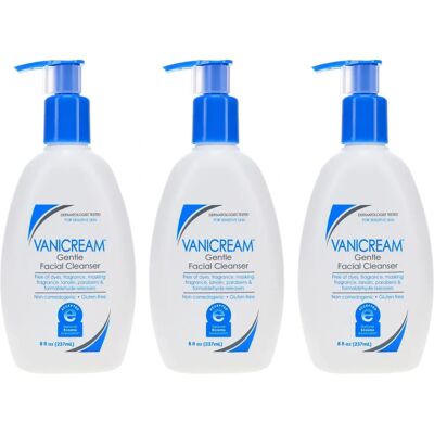 Vanicream Gentle Facial Cleanser - Sensitive Skin - 8 Oz Pack of 3 Vanicream Gentle Facial Cleanser - Sensitive Skin - 8 Oz Pack of 3