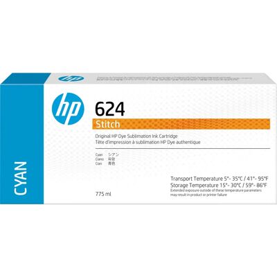 HP 624 Cyan Blækpatron - Til Stitch S 300 HP 624 Cyan Blækpatron - Til Stitch S 300