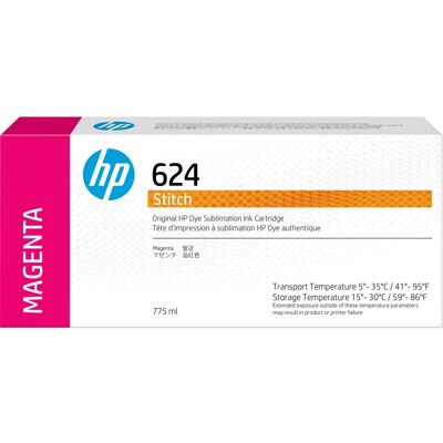 HP 624 Magenta Sublimationsblækpatron - Inkjetprinter - 775ml HP 624 Magenta Sublimationsblækpatron - Inkjetprinter - 775ml