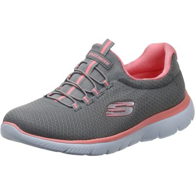 Zapatillas Slip On Skechers Summits para Damas - Gris / Rosa - Zapatillas Zapatillas Slip On Skechers Summits para Damas - Gris / Rosa - Zapatillas